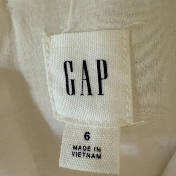 Gap White Linen Midi Sleeveless Dress, Size 6 - Picture 5 of 6